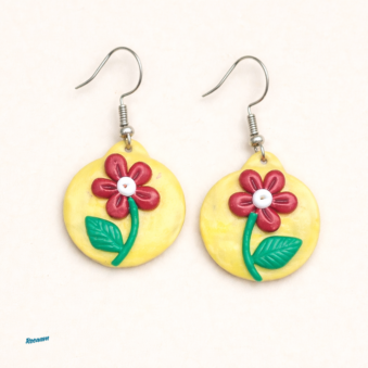 Handcrafted Floral Art Jewellery Set